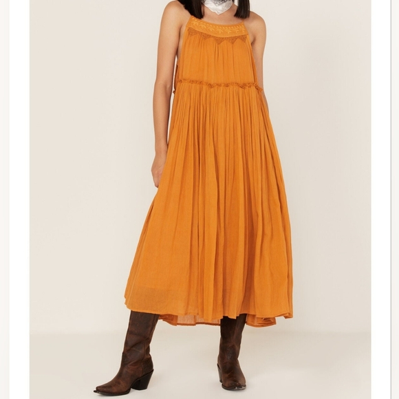 Talisman Pumpkin Orange Raja Embellished Midi Dress Size X-Small - Picture 7 of 8